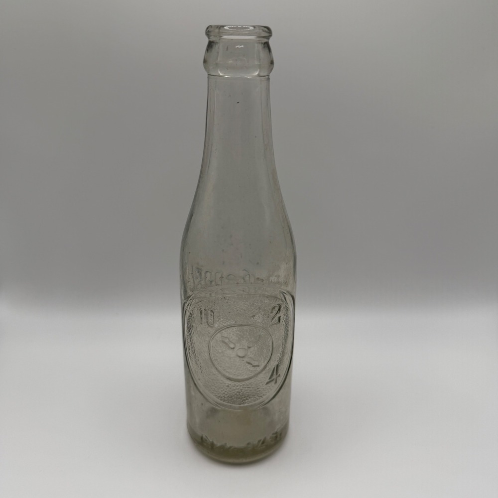Vintage Dr Pepper 10 2 4 Embossed Clear Glass No City